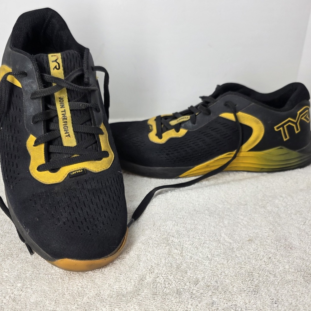 TYR CXT-1 Trainer Shoes Mens Size 11.5 Black Gum Cross Training Athletic Gym